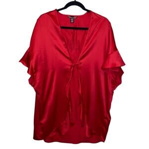 Victoria’s Secret Satin Kimono Robe Cover Up LOVE Heart Back One Size